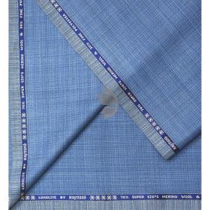 Raymond Luxurious fabrics with Super 120's Wool with 70% wool "Luxolite" Collection Blue colour Checkered Unstitched Suit Fabric of 3.5 Mts / VV2650