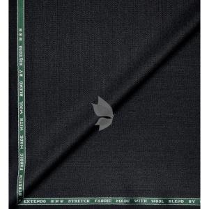 Raymond Extendo collection made with 51% wool, 28% cool max, stretch fabric Dark Grey Jacquard for comfort unstitched trouser fabric of 1.25 Mts / VV2685