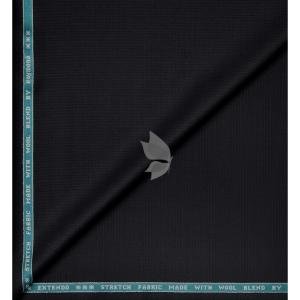 Raymond Extendo collection made with 51% wool, 28% cool max, stretch fabric Black Jacquard for comfort unstitched trouser fabric of 1.3 Mts / VV2681