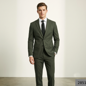 RAYMOND 45 % FINE COTTON BLENDED FABRIC GREEN COLOUR SOLID PATTERN UNSTITCHED SUIT FABRIC OF 3.25 MTS / VV2851