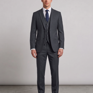 RAYMOND 45% AUSTRALIAN MERINO WOOL BLENDED STRETCH FABRIC WITH 4% LYCRA SLATE GREY COLOUR SOLID PATTERN UNSTITCHED SUIT FABRIC OF 3.5 MTS / VV2827