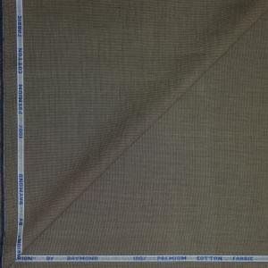 Raymond 100% Premium Cotton Brown Solid Unstitched Shirt Fabric - 1.60 metres / VV6718