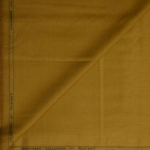 Siyaram's Egyptian Giza Cotton with Liquid Ammonia Finish Gold (Golden Rod) Plain Unstitched Shirt Fabric  - 1.60 meters / VV1037
