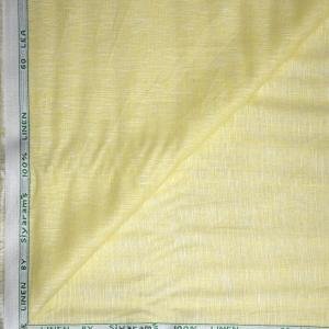 Siyaram's 100% Pure Linen 60 Lea Plain Yellow (Lemon) Colour Unstitched Shirt Fabric - 1.60 Mts / VV1042