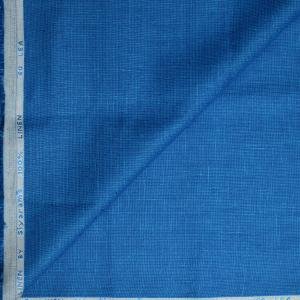 Siyaram's "Revista Collection" 100% Pure Royal Linen 60 Lea Jacquard Dark Blue (Ultra Marine) Colour Unstitched Shirt Fabric - 1.60 Mts / VV1070