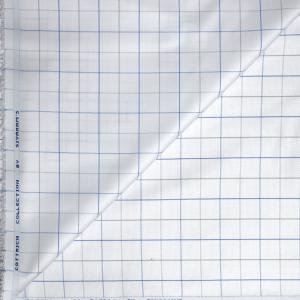 Siyaram's Jacquard Self Design Cotrich Collection White Checkered Shirt Fabric - 1.60 Mts / VV1079