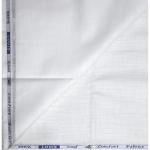 Weaves Empire 100% Linen Cotton White Unstiched Shirt Fabric - 1.6 Mts / VV1142