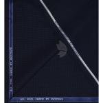 Raymond 100% Pure Wool (All Wool) Jacquard Navy Blue Color Unstitched Suit Fabric - 3 Mts / VV2059