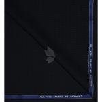Raymond 100% Pure Wool (All Wool) Jacquard Black Color Unstitched Trouser Fabric - 1.25 Mts / VV2061