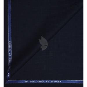 Raymond 100% Pure Wool (All Wool) Jacquard Navy Blue Color Unstitched Trouser Fabric - 1.25 Mts / VV2066