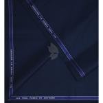 Raymond 100% Pure Wool (All Wool) Plain Blue Color Unstitched Suit Fabric - 3.5 Mts / VV2090
