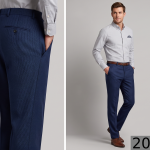 Raymond 100% Pure Wool (All Wool) Plain Blue Color Unstitched Trouser Fabric - 1.3 Mts / VV2092