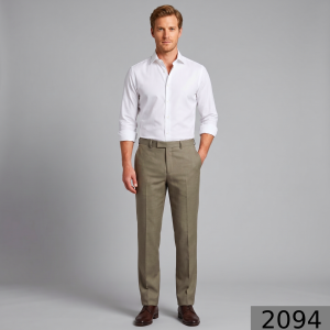 Raymond 100% Pure Wool (All Wool) Plain Beige Color Unstitched Trouser Fabric - 1.25 Mts / VV2094