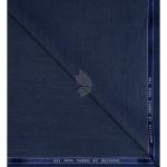 Raymond 100% Pure Wool (All Wool) with HERRINGBONE Weaving Plain Blue Color Unstitched Trouser Fabric - 1.25 Mts / VV2101