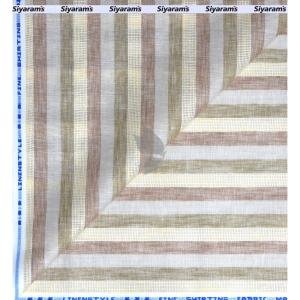 Siyaram's Linen with Cotton Jute Multicolor Striped Unstitched Shirt Fabric - 1.60 Mts / VV2171