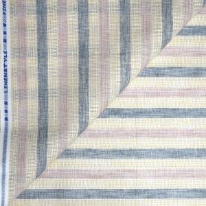 Siyaram's Linen with Cotton Jute Multicolor Striped Unstitched Shirt Fabric - 1.60 Mts / VV2183