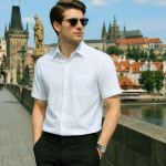 Raymond 100% Premium (Giza) Cotton Vertical Striped White colour Unstitched Shirt Fabric - 1.60 mts / VV2202