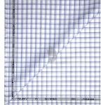 Raymond 100% Premium (Giza) Cotton Checkered Blue colour Unstitched Shirt Fabric - 1.60 mts / VV2213