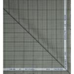 Raymond 100% Premium (Giza) Cotton Checkered Green Unstitched Shirt Fabric - 1.60 mts / VV2229