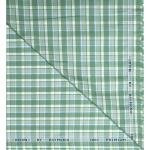 Raymond 100% Premium (Giza) Cotton Checkered Green (Emerald) colour Unstitched Shirt Fabric - 1.60 mts / VV2235