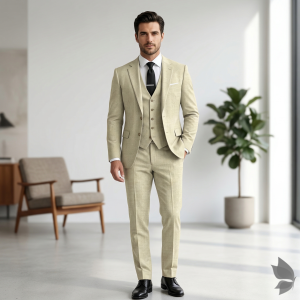 Raymond 35% Viscose Blended Beige colour Solid Pattern Unstitched Suit Fabric of 3.5 meters / VV2352