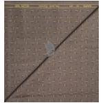 Raymond 100% Egyptian Giza Cotton (Premium Cotton) Brown Printed Pattern Unstitched Shirt Fabric of 1.60 meters / VV2388AR
