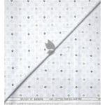 Raymond 100% Egyptian Giza Cotton (Premium Cotton) White Printed Pattern Unstitched Shirt Fabric of 1.60 meters / VV2388W