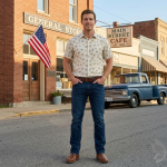 Raymond 100% Pure Linen Beige color Printed Unstitched Shirt Fabric of 1.6 meters / VV2389H