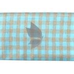 Raymond 100% Pure Linen Light Blue (Aqua) color Checkered Unstitched Shirt Fabric of 1.6 meters / VV2389X