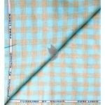 Raymond 100% Pure Linen Light Blue (Aqua) color Checkered Unstitched Shirt Fabric of 1.6 meters / VV2389X