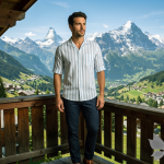 J.Hampstead Moretti Premium Egyptian Collection with 100% Giza Cotton Light Green (Celadon) Colour Striped Pattern Unstitched Shirt Fabric of 1.6 mts - Made In Italy / VV2433