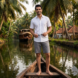 J.Hampstead Moretti Premium Egyptian Collection with 100% Giza Cotton Multicolour Striped Pattern Unstitched Shirt Fabric of 1.6 mts - Made In Italy / VV2435