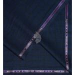 Raymond Australian Merino Wool blended Checkered pattern and Fabric for all  Seasons Wear Navy Blue Colour Unstitched Suit Fabric of 3.5 Mts / VV2473