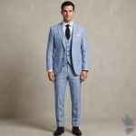 Raymond 51% Australian Merino Wool Rich blended Solid Pattern Blue Coloured Stretchable Unstitched Suit Fabric of 3.5 Mts / VV2482