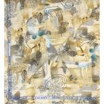 Siyaram's Royale Linen 100% Linen with 60 Lea count Digital Printed Beige Colour Unstitched Shirt Fabric of 1.6 Meters / VV2509