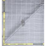 J.Hampstead Moretti Premium Egyptian Collection with 100% Giza Cotton Grey Colour Checkered Pattern Unstitched Shirt Fabric of 1.6 mts - Made In Italy / VV2532