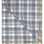 J.Hampstead Moretti Premium Collection with 100% Giza Cotton Grey colour Checkered Pattern Unstitched Shirt Fabric of 1.6 mts - Made In Italy / VV2544
