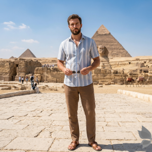 J.Hampstead Moretti Premium Egyptian Collection with 100% Giza Cotton Multicolour Striped Pattern Unstitched Shirt Fabric of 1.6 mts - Made In Italy / VV2550