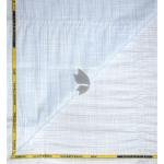 J.Hampstead Moretti Premium Egyptian Collection with 100% Giza Cotton Light Blue (Baby Blue) Colour Striped Pattern Unstitched Shirt Fabric of 1.6 mts - Made In Italy / VV2553