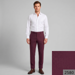 Raymond Australian Merino Wool Blended with All weather Solid pattern Maroon colour Unstitched Trouser Fabric of 1.3 meters / VV2580