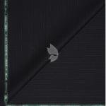 Raymond Australian Merino wool blend with Smart Stretch and made from Fine Merino Wool Striped Pattern Black colour Unstitched Trouser Fabric of 1.3 meters / VV2593