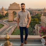 Raymond 100% Pure Linen from "FIJI" with "Double Wrap Weaving" Beige (Champagne) colour Plain Unstitched Shirt Fabric of 1.70 meters / VV2629