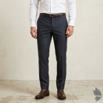 Raymond Luxurious fabrics with Super 120's Wool with 70% wool "Luxolite" Collection Navy Blue colour Checkered Unstitched Trouser Fabric of 1.3 Mts / VV2647