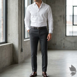 Raymond Luxurious fabrics with Super 120's Wool with 70% wool "Luxolite" Collection Green colour Checkered Unstitched Trouser Fabric of 1.3 Mts / VV2655