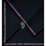 Raymond "Capezio" collection Super 70's merino wool, wool rich blend Black gabardine weave solid unstitched suit fabric of 3.5 Mts / VV2680