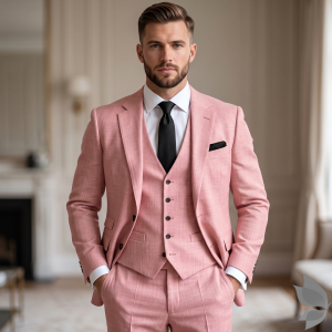 Raymond Soft & Pliable fabric, Viscose blended Orange (Salmon) colour Solid pattern unstitched suit fabric of 3.5 Mts / VV2714