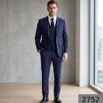 Raymond "Super fine Sapphire" collection merino wool blended Purple color checkered unstitched Suit fabric of 3.5 meters / VV2752