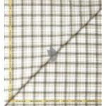 J.Hampstead Moretti Premium Egyptian Collection with 100% Giza Cotton Beige (Tan) Checkered Pattern Unstitched Shirt Fabric of 1.6 mts - Made In Italy / VV2769