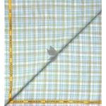 J.Hampstead Moretti Premium Egyptian Collection with 100% Giza Cotton Green Checkered Pattern Unstitched Shirt Fabric of 1.6 mts - Made In Italy / VV2770