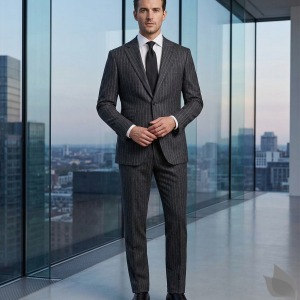 Raymond 60 % Merino  Wool Grey Unstitched Suit Fabric -3.0 metres - 4321 / VV4154